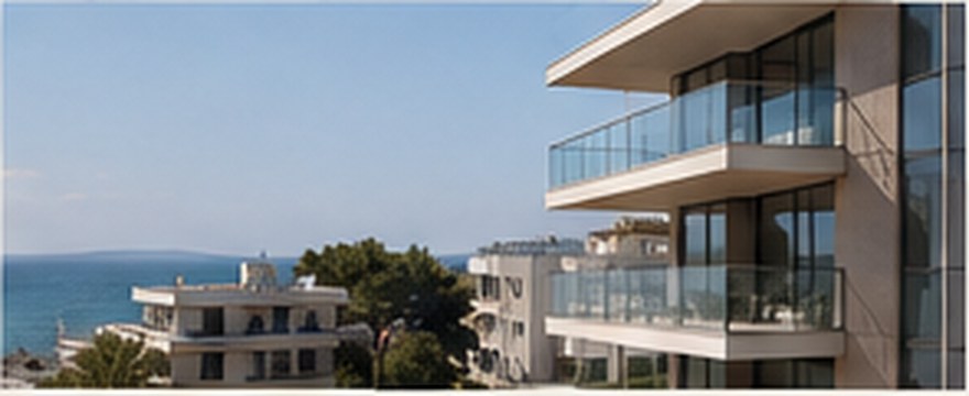 Edificios residenciales junto al Mediterráneo